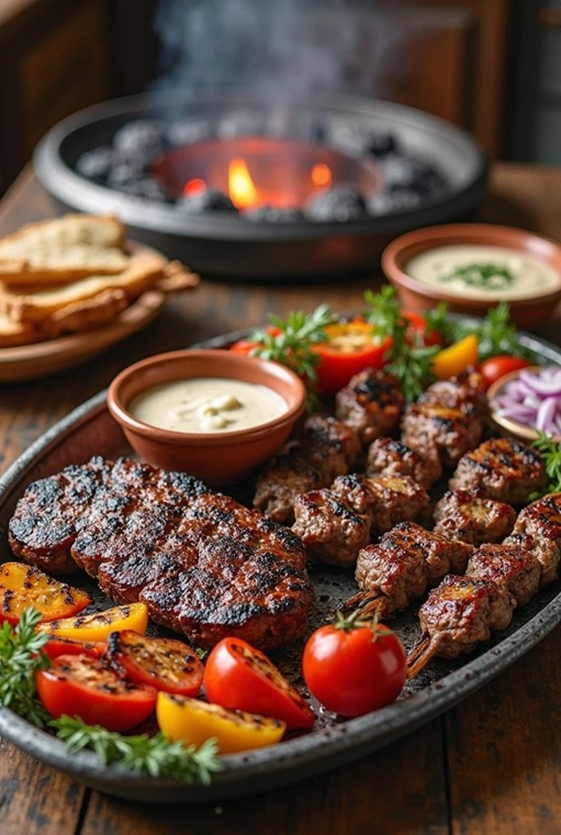  مشاوي على الفحم بدبس العنب